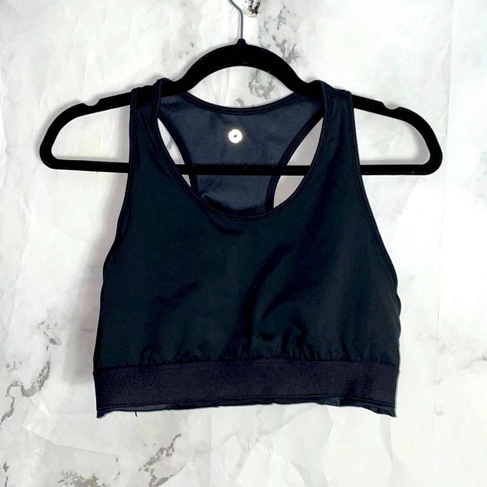 CORE IO black racer back sports bra